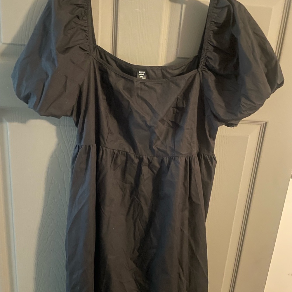 Black Puff Sleeve Dress